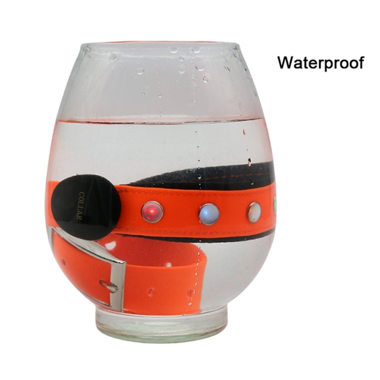 PVC Material Waterproof LED Light Adjustable Collar USB Rechargeable Pet Dogs Collar, Collar Size: 60*2.5 cm