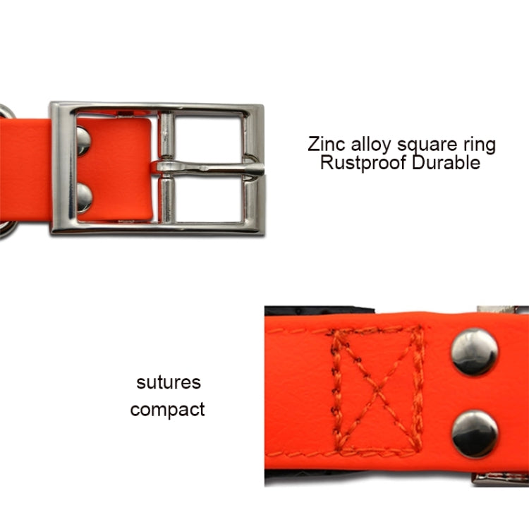 PVC Material Waterproof LED Light Adjustable Collar USB Rechargeable Pet Dogs Collar, Collar Size: 60*2.5 cm