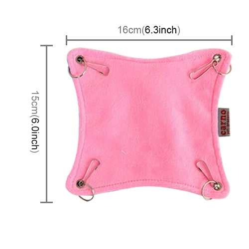 Pet Autumn Winter Short Plush Hamster Pet Keep Warm Ferret Hammock for Small Pets, Small, Size:16*15cm