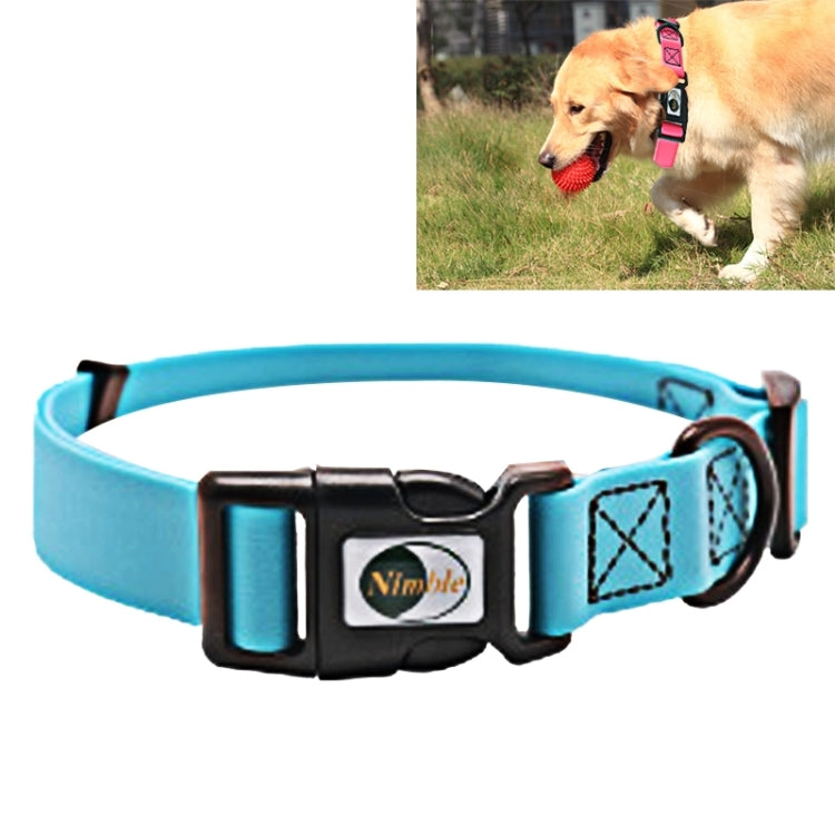 PVC Material Waterproof Adjustable Single Loop Pet Dogs Collar, Suitable for Docile Dogs, Size: M, Collar Size: 30-47 cm