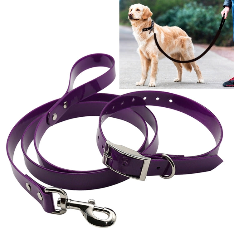 TPU Material Traction Belt Pet Dogs Collar Telescopic Dog Traction Rope with Dog Leash Handle, Size: L, Rope Length: 150 cm, Collar Size: 60 cm