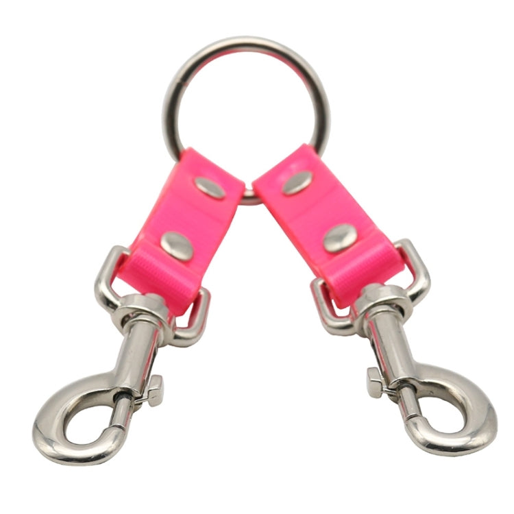 TPU Material Pet Dogs 2 in 1 Tangle-free Traction Rope Double Pet Dog Walking Leash, Length: 7.3 cm(Pink)