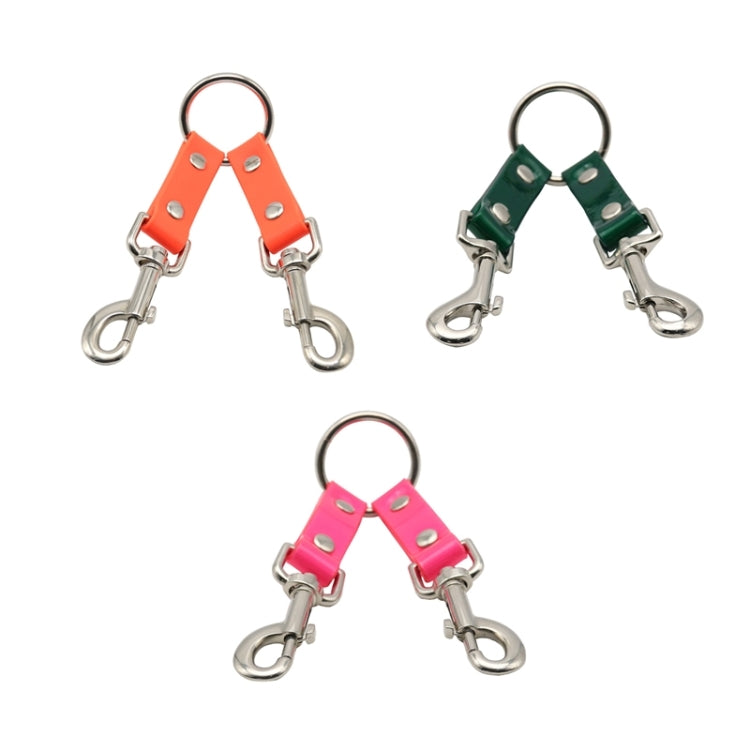 TPU Material Pet Dogs 2 in 1 Tangle-free Traction Rope Double Pet Dog Walking Leash, Length: 7.3 cm(Pink)