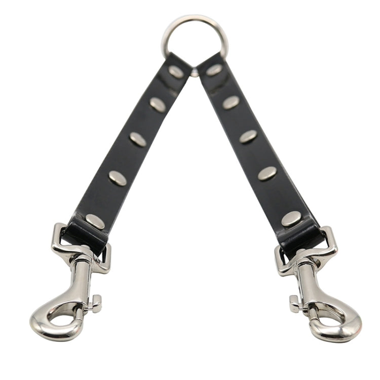 TPU Material Pet Dogs 2 in 1 Tangle-free Traction Rope Double Pet Dog Walking Leash, Length: 25 cm