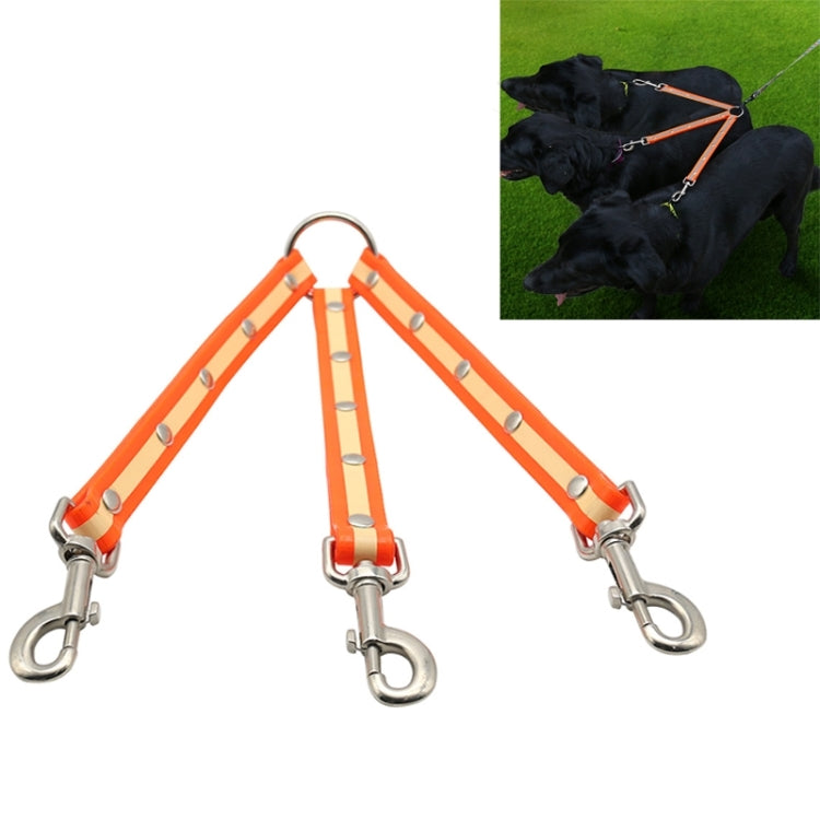 TPU Material Pet Dogs 3 in 1 Tangle-free Traction Rope Double Pet Dog Walking Leash, Length: 25 cm