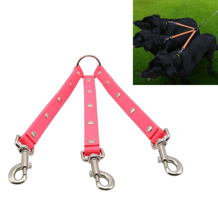 TPU Material Pet Dogs 3 in 1 Tangle-free Traction Rope Double Pet Dog Walking Leash, Length: 25 cm