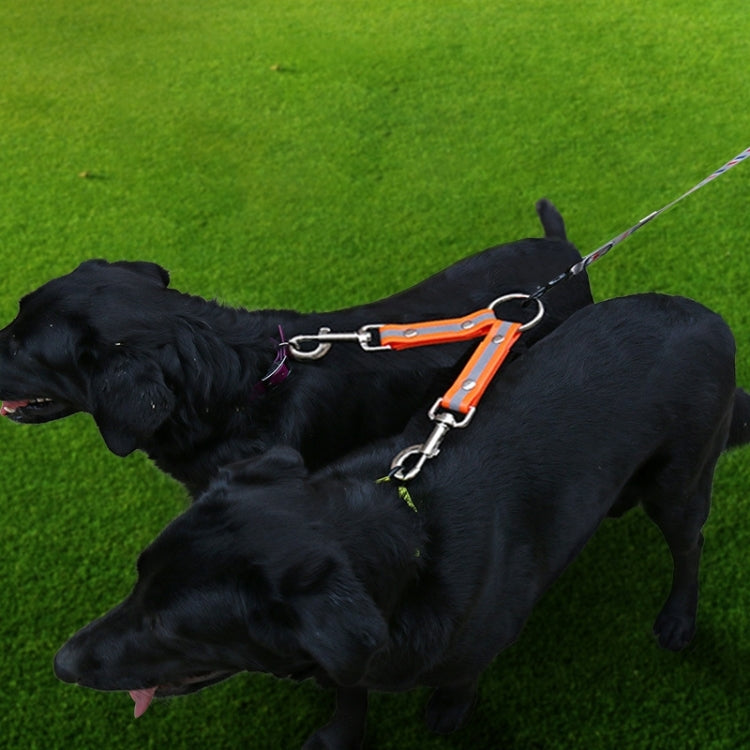 TPU Material Pet Dogs 3 in 1 Tangle-free Traction Rope Double Pet Dog Walking Leash, Length: 25 cm