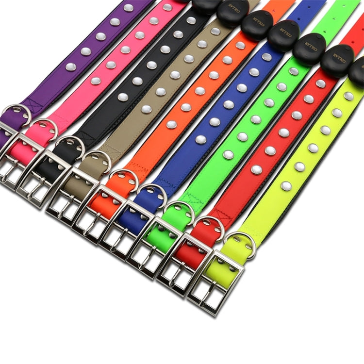 PVC Material Waterproof LED Light Adjustable Collar USB Rechargeable Pet Dogs Collar, Collar Size: 65*2.5 cm