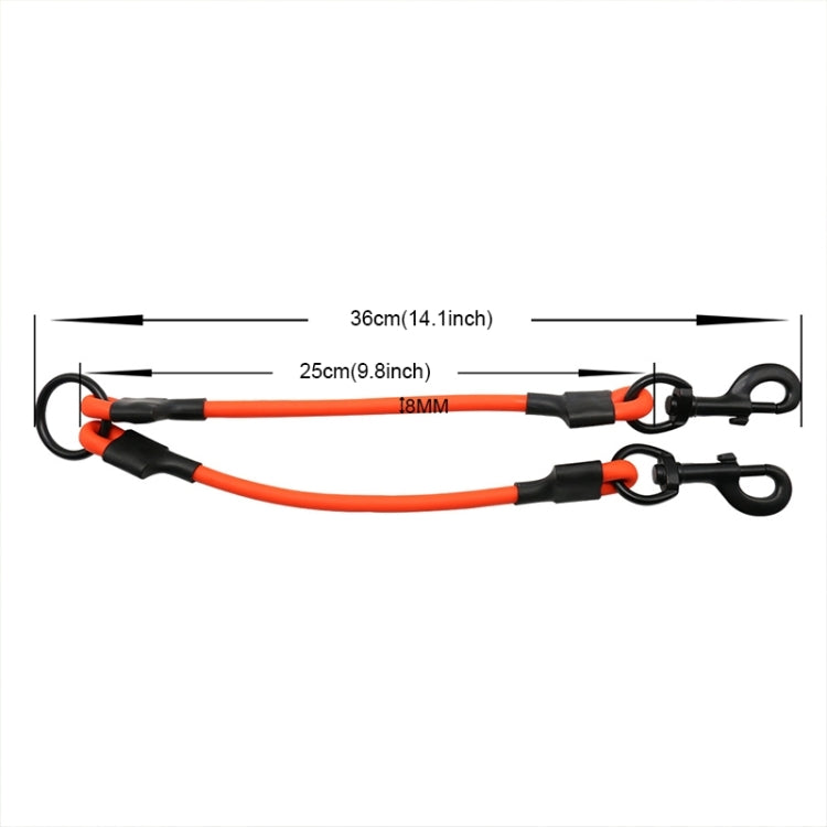 PVC Material Pet Dogs 2 in 1 Tangle-free Traction Rope Double Pet Dog Walking Leash Connectors, Rope Length: 25 cm