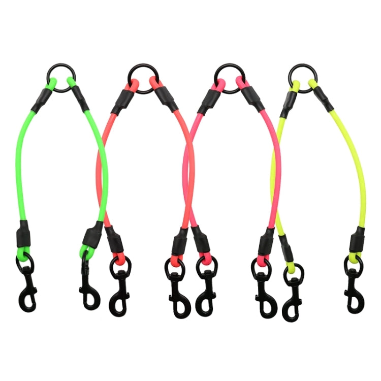 PVC Material Pet Dogs 2 in 1 Tangle-free Traction Rope Double Pet Dog Walking Leash Connectors, Rope Length: 25 cm