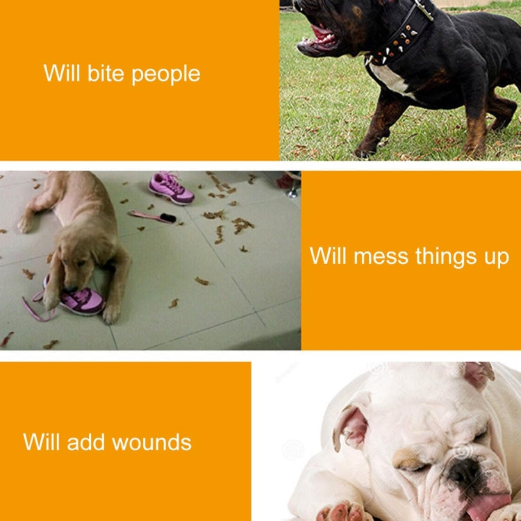 Adjustable Short Mouth Flat Nose Pet Dog Mouth Cover Muzzles Anti-biting Barking Comfortable Camouflage, S, Neck Size: 24-35cm(Orange)