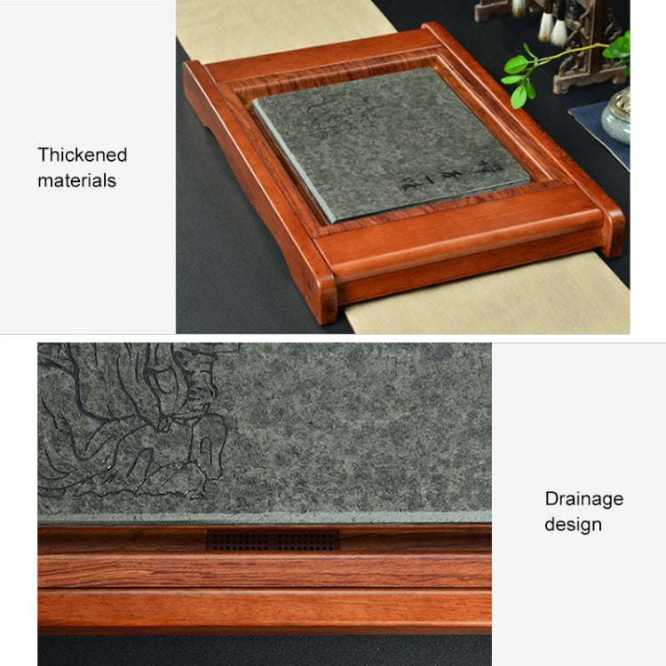 Household Solid Wood Drainage Tea Tray Kung Fu Teaware