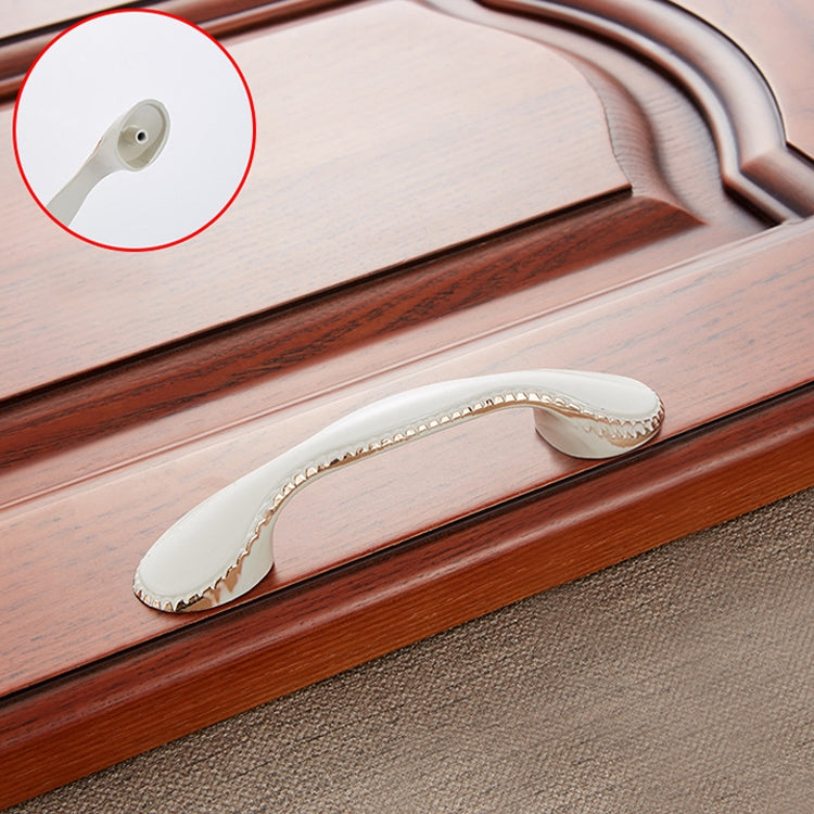 5 PCS 6009-96 Ivory White Drawer Cabinet Door European Style Retro Copper Handle