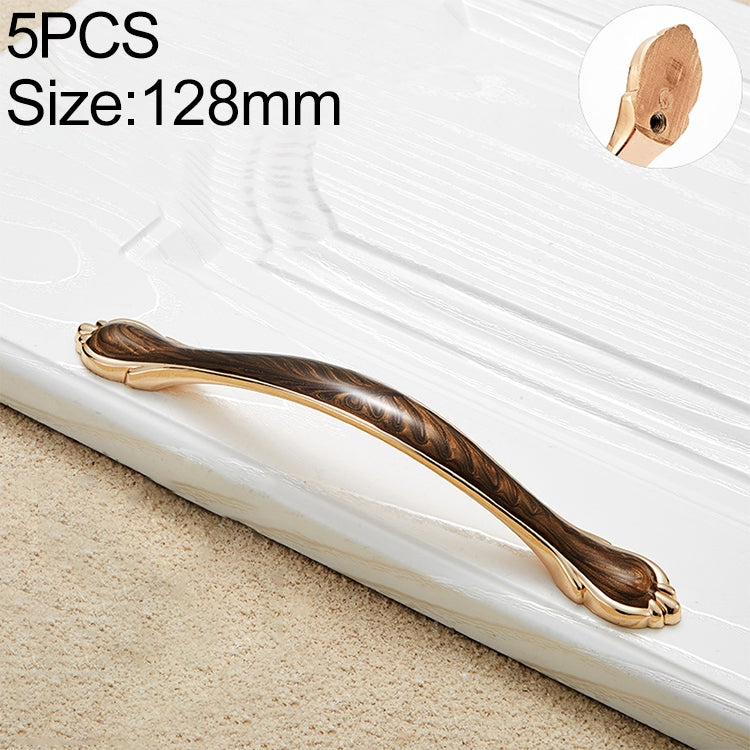5 PCS 6588_128 Black Walnut Drawer Cabinet Handle