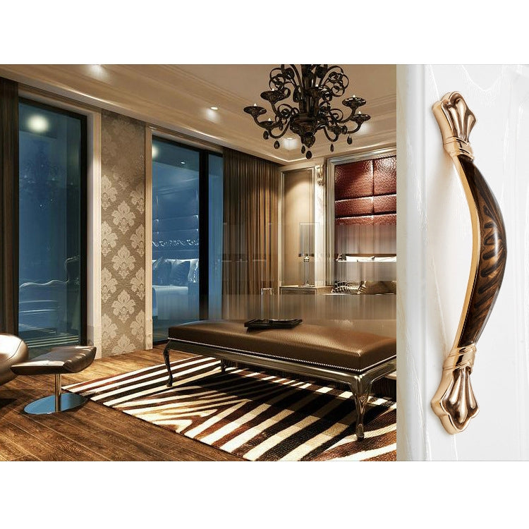 5 PCS 6588_128 Black Walnut Drawer Cabinet Handle