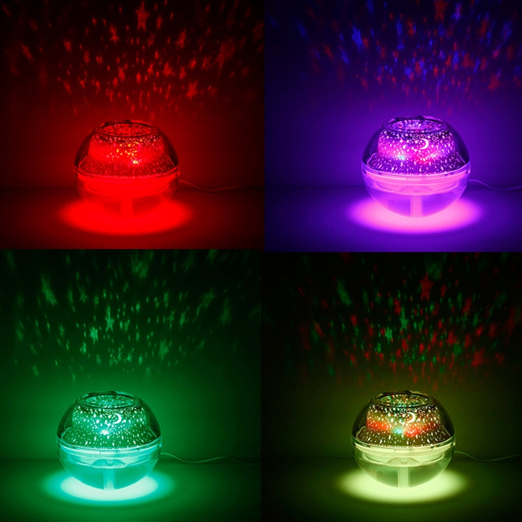 WT-A99 2W Crystal LED Night Light Projection Humidifier Essential Oil Diffuser Air Fresher Mist Maker, Capacity: 500ml, DC 5V