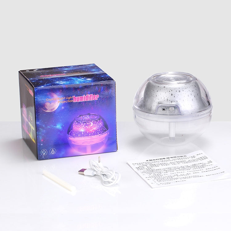 WT-A99 2W Crystal LED Night Light Projection Humidifier Essential Oil Diffuser Air Fresher Mist Maker, Capacity: 500ml, DC 5V