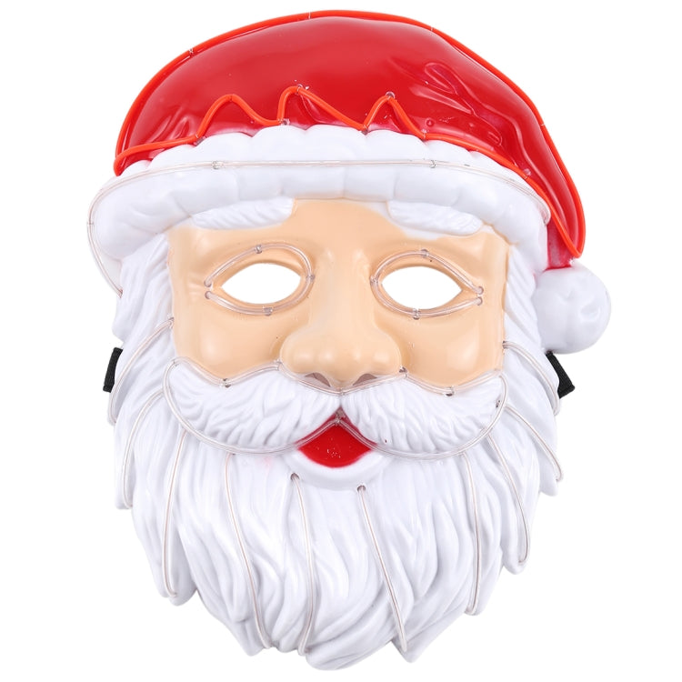Santa Claus Style Luminous EL Wire Light Full Face Mask