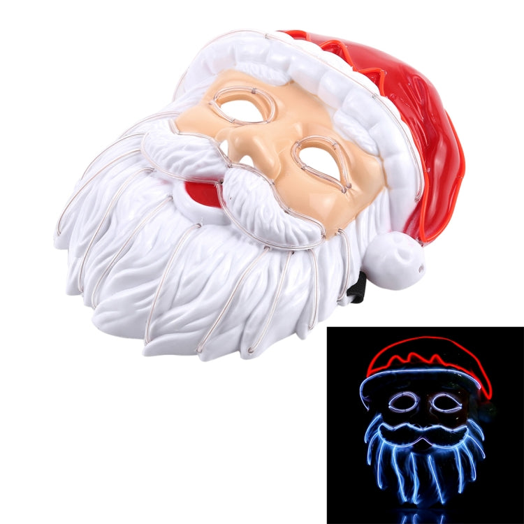 Santa Claus Style Luminous EL Wire Light Full Face Mask