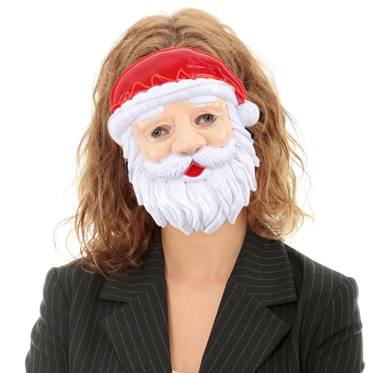 Santa Claus Style Luminous EL Wire Light Full Face Mask