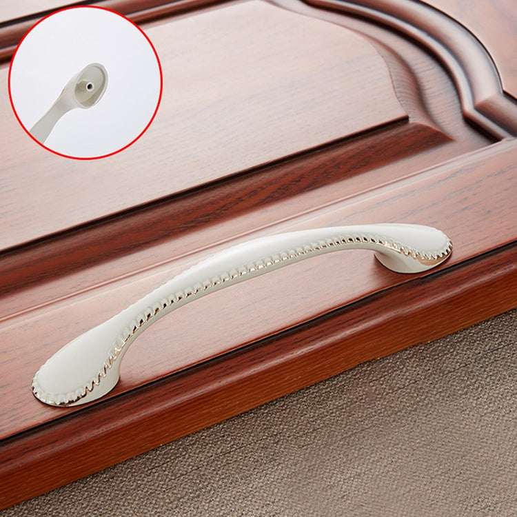 3 PCS 6009-128 Ivory White Drawer Cabinet Door European Style Retro Copper Handle