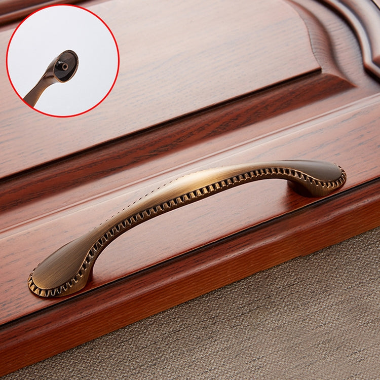 5 PCS Coffee 6009-128 Drawer Cabinet Door European Style Retro Copper Handle