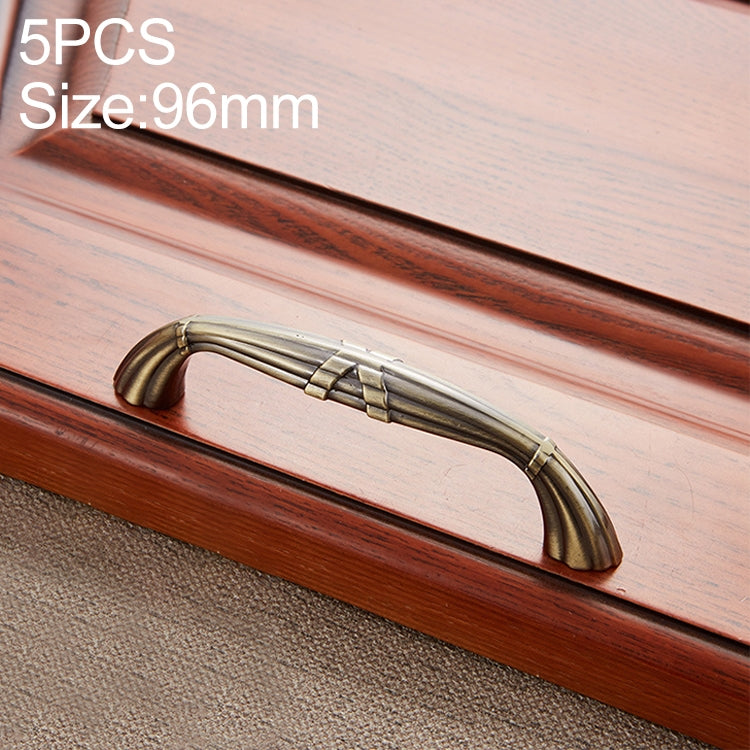 5 PCS 6046-96 Cyan Ancient Drawer Cabinet Door European Style Classical Bronze Handle