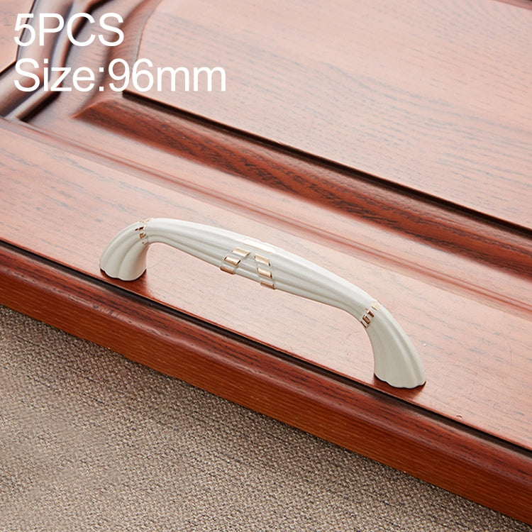 5 PCS 6046-96 Ivory White Drawer Cabinet Door European Style Classical Bronze Handle