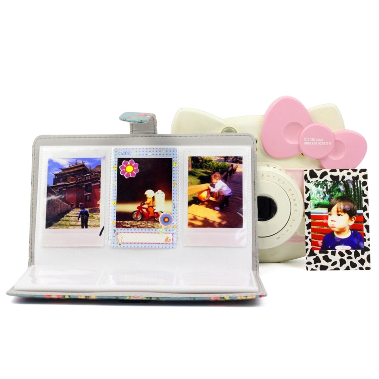 Rose Pattern 3 inch DIY PU Mini Creativity Insert Type 32 Pages Exquisite Photo Album for Polaroid