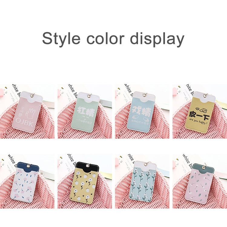 10 PCS Creative Lovable Ultra Thin Mini Bus Card Work Card Student ID Card with Lanyard, Size: 11*6.5cm, Random Style Delivery