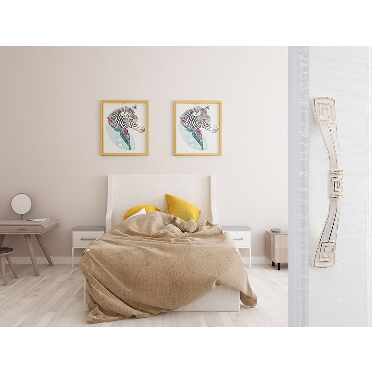 5 PCS 6056-96 Ivory White Drawer Cabinet Door European Style Solid Handle