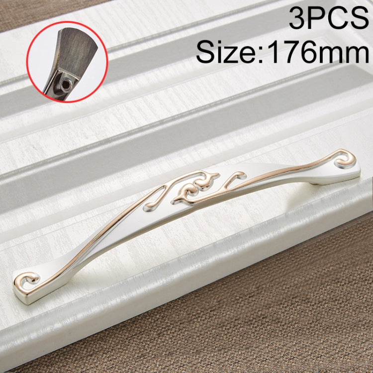 3 PCS 6055-128 Stainless Steel Electroplated Cabinet Handle (Gold + Silver)