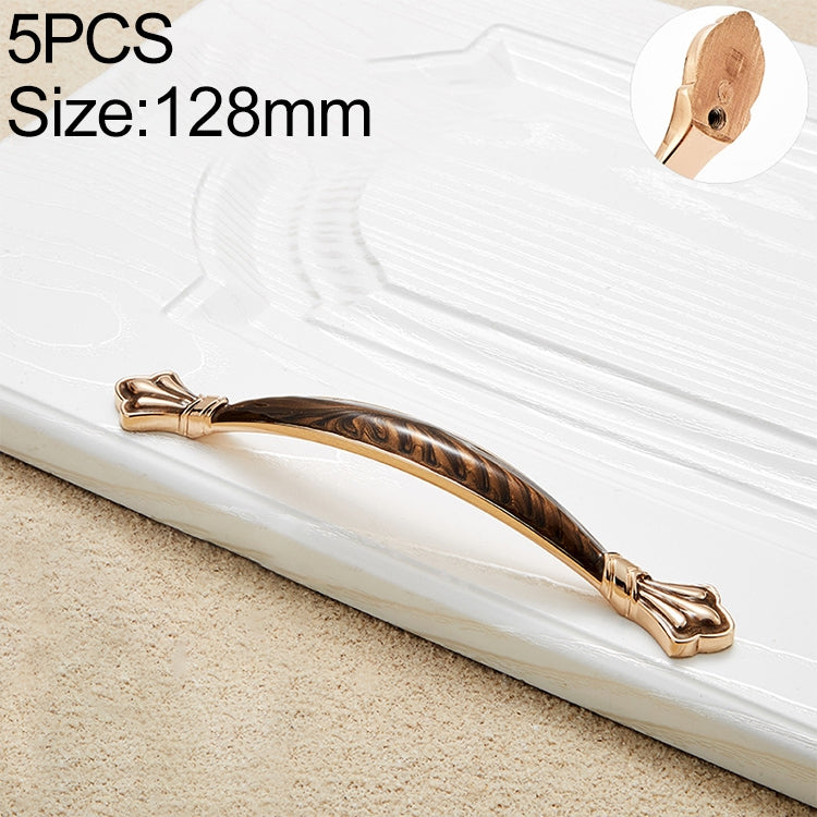 5 PCS 6589_128 Black Walnut Drawer Cabinet Handle