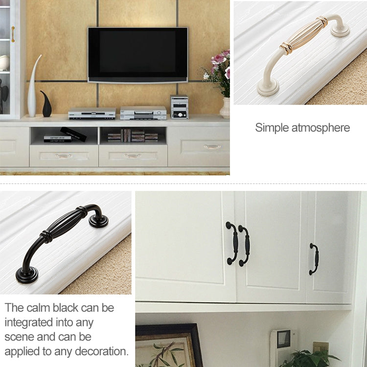 5 PCS 6064_128 Thickened Drawer Cabinet Handle (Black)