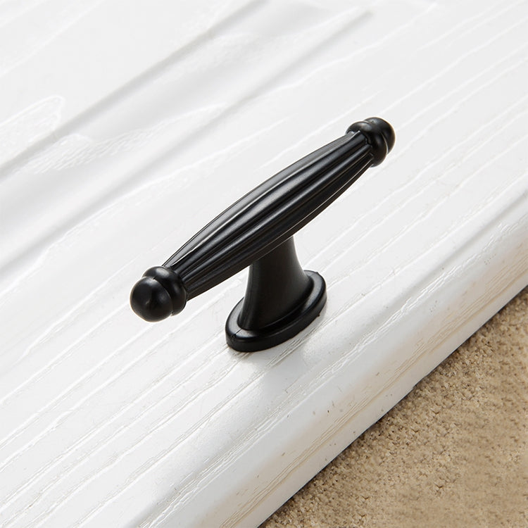 5 PCS 6064 Single Hole Thickened Drawer Cabinet Handle (Black)