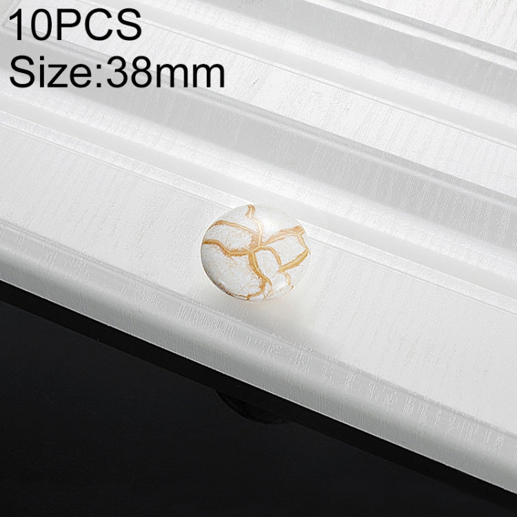 10 PCS 5083 Big Stone Pattern Single Hole Ceramic Cabinet Handle