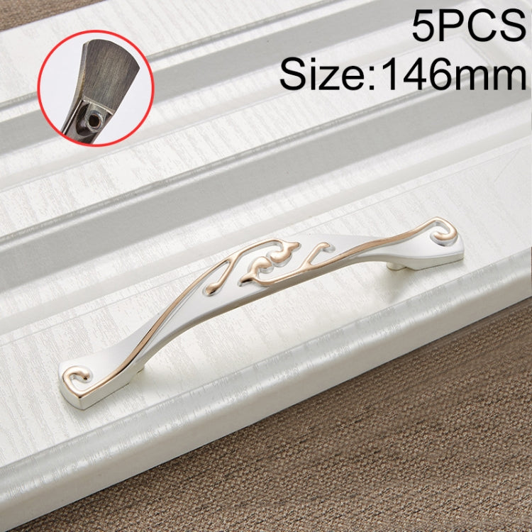 5 PCS 6055-96 Stainless Steel Electroplated Cabinet Handle (Gold + Silver)