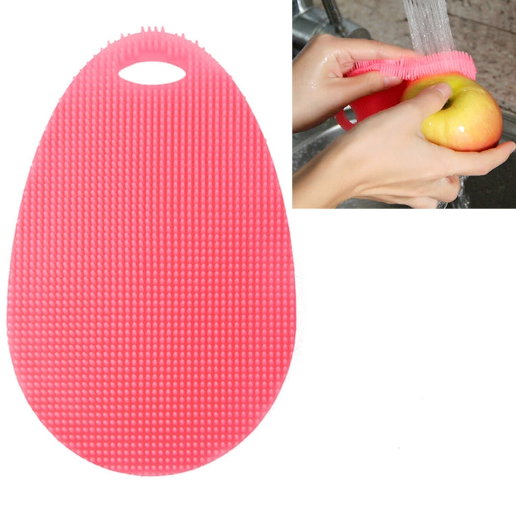 Water Drop Style Antibacterial Washing Brush Kitchen Dish Bowl Pot Cleaning Silicone Scouring Pad