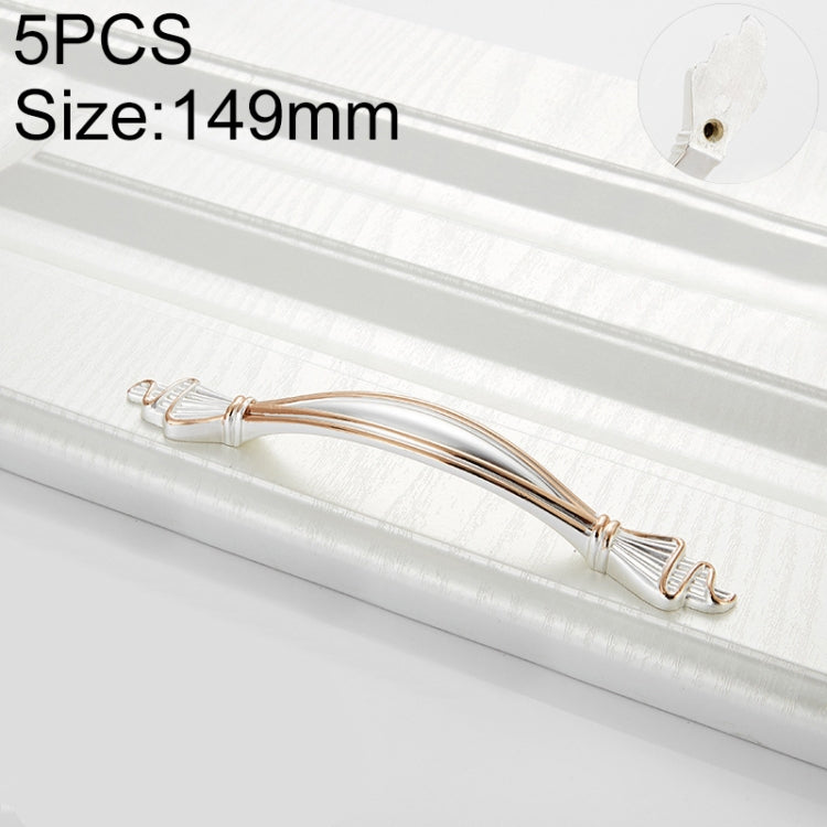 5 PCS 6543-96 Gold + Silver Drawer Cabinet Handle