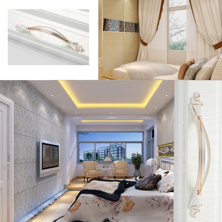 5 PCS 6543-96 Gold + Silver Drawer Cabinet Handle