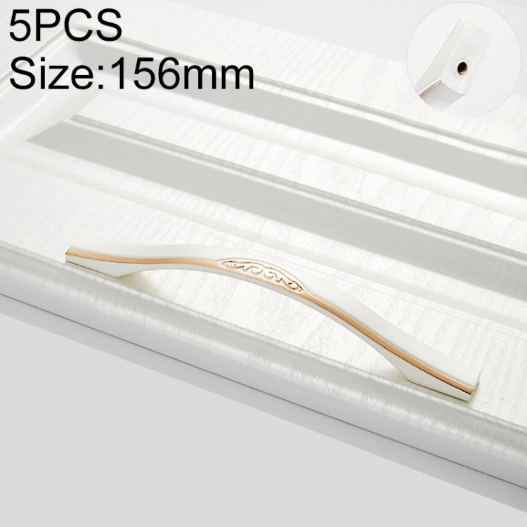 5 PCS 6555-128 Gold + Silver Drawer Cabinet Handle