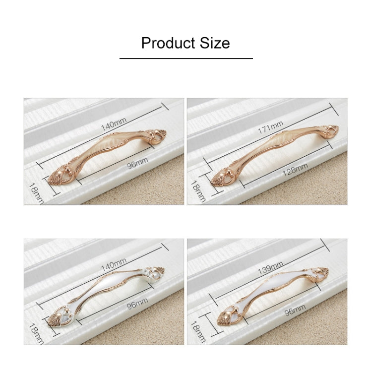 3 PCS 6566-128 Exquisite European Style Royal Gem Drawer Cabinet Handle (White)