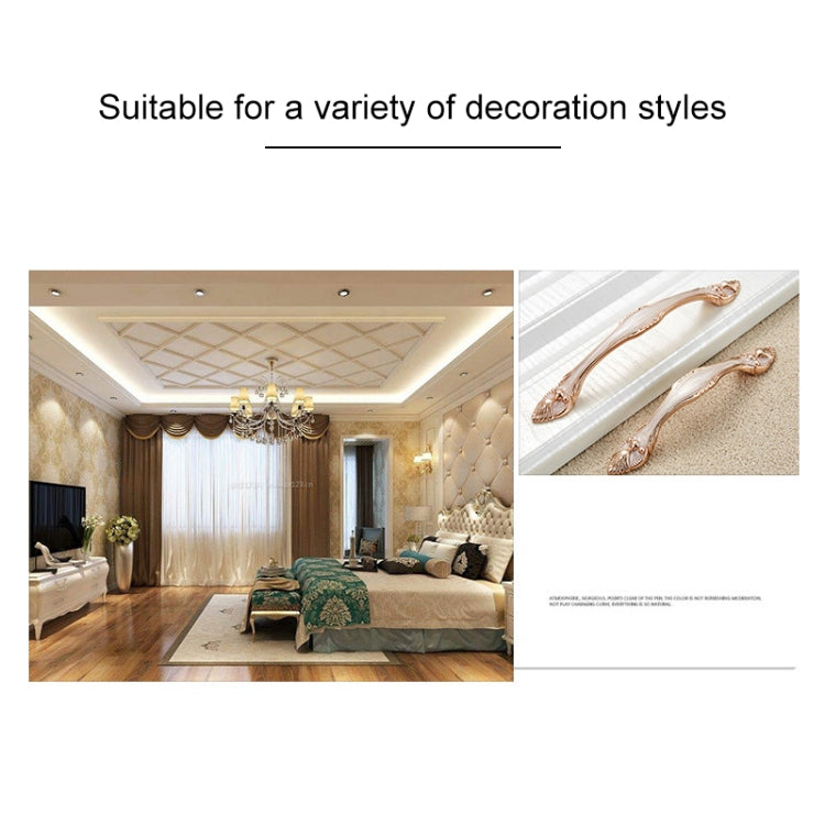 3 PCS 6566-128 Exquisite European Style Royal Gem Drawer Cabinet Handle (White)