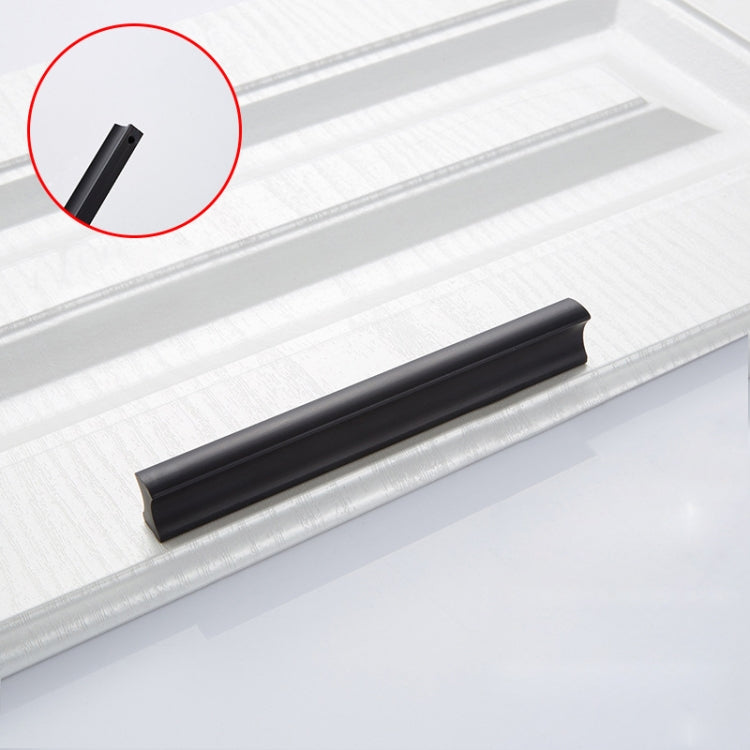10 PCS 2070-96 Aluminum Alloy Cabinet Door Drawer Handle (Black)