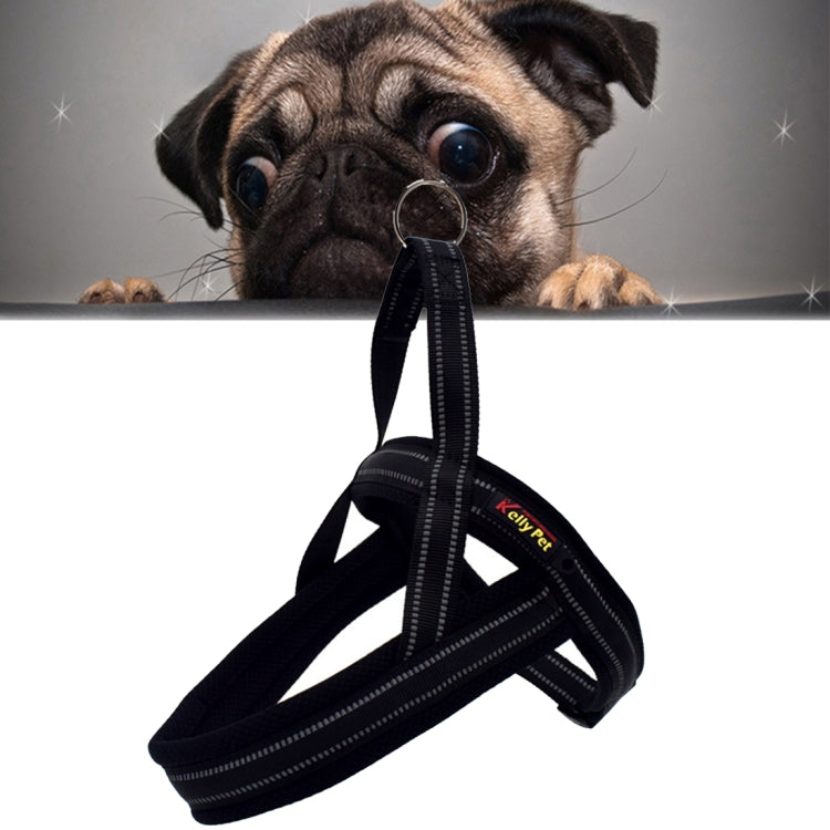 Pet Dogs A7 Reflective Polyester Chest Harness Lead Leash Traction Big Dogs Safety Chain Rope Collar, Size: L, 2.5*68*84cm