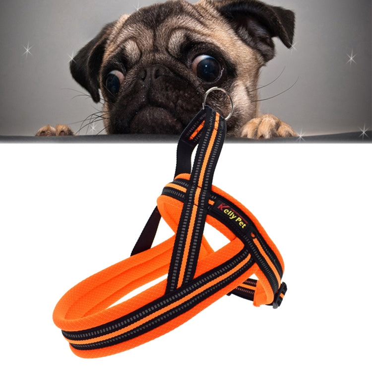 Pet Dogs A7 Reflective Polyester Chest Harness Lead Leash Traction Big Dogs Safety Chain Rope Collar, Size: L, 2.5*68*84cm