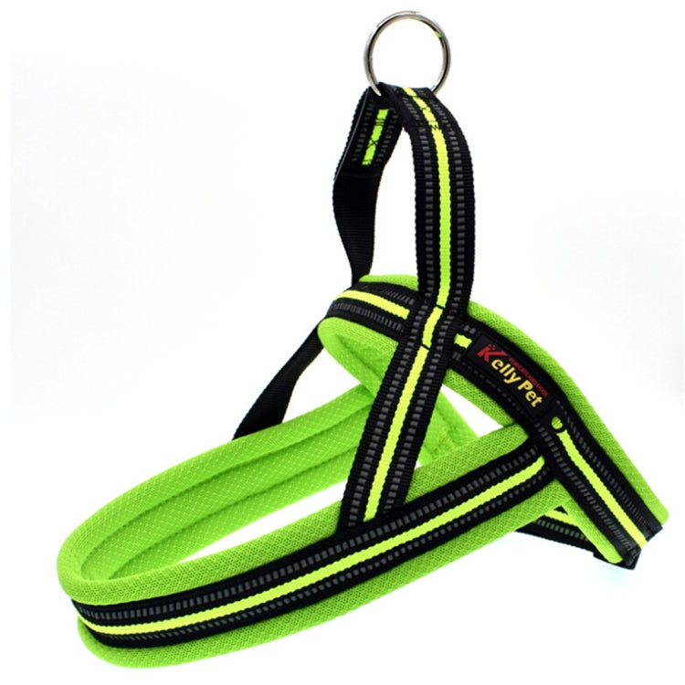 Pet Dogs A7 Reflective Polyester Chest Harness Lead Leash Traction Big Dogs Safety Chain Rope Collar, Size: L, 2.5*68*84cm