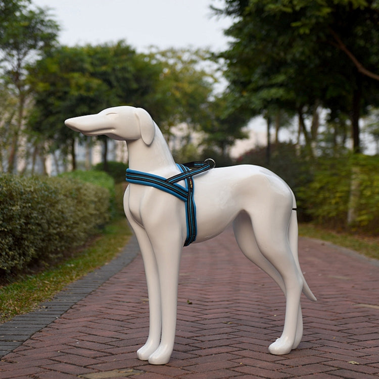 Pet Dogs A7 Reflective Polyester Chest Harness Lead Leash Traction Big Dogs Safety Chain Rope Collar, Size: M, 2.5*60*74cm