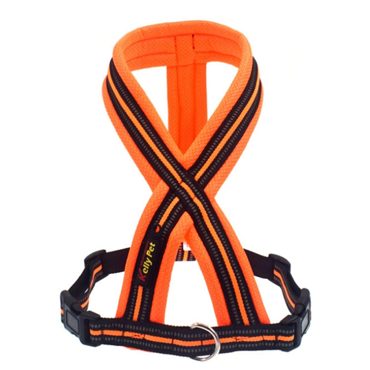 Pet Dogs Nylon Reflective Breathable Comfortable X6 Chest Harness Lead Leash, Width: 2.5cm, Adjustable Range: 57-72cm