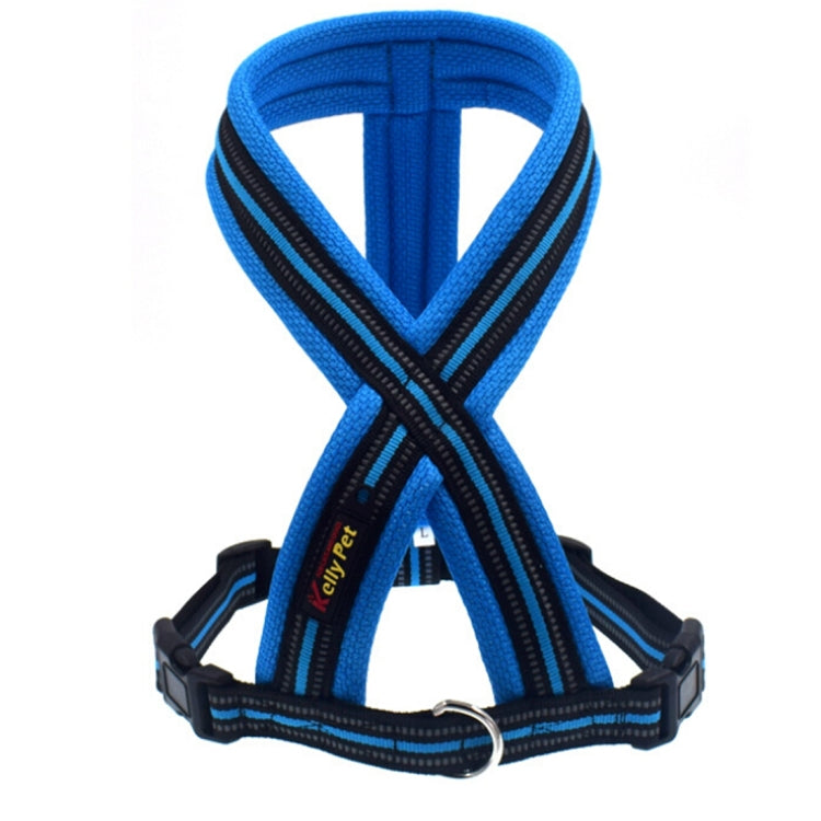 Pet Dogs Nylon Reflective Breathable Comfortable X6 Chest Harness Lead Leash, Width: 2.5cm, Adjustable Range: 57-72cm